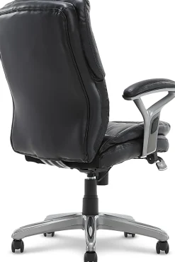 Serta® Anniston Ergonomic Mid-Back Office Chair, Smooth Black