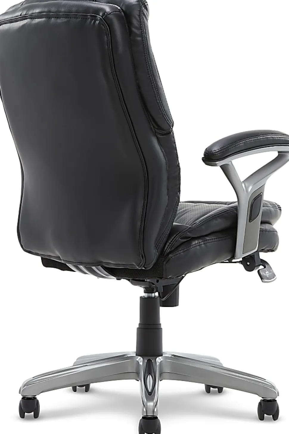 Serta® Anniston Ergonomic Mid-Back Office Chair, Smooth Black
