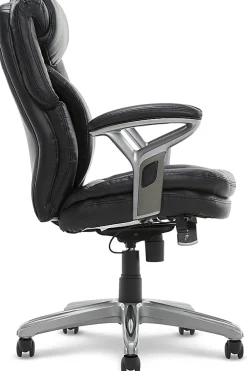 Serta® Anniston Ergonomic Mid-Back Office Chair, Smooth Black