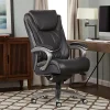 Serta® Baxter Big & Tall Ergonomic Bonded Leather High-Back Chair, Black/Gray
