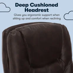 Serta® Benton Big And Tall High-Back Chair, Roasted Chestnut/Silver