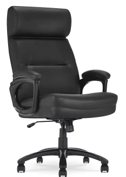 Serta® Comfort Big & Tall Ergonomic Bonded Leather High-Back Executive Office Chair, Black