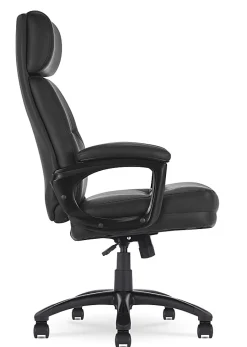Serta® Comfort Big & Tall Ergonomic Bonded Leather High-Back Executive Office Chair, Black