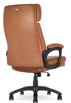 Serta® Comfort Big & Tall Ergonomic Bonded Leather High-Back Executive Office Chair, Cognac