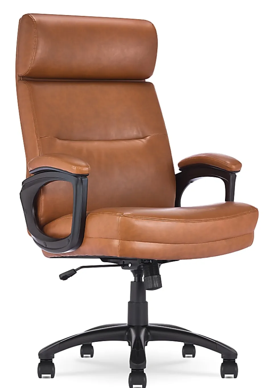 Serta® Comfort Big & Tall Ergonomic Bonded Leather High-Back Executive Office Chair, Cognac