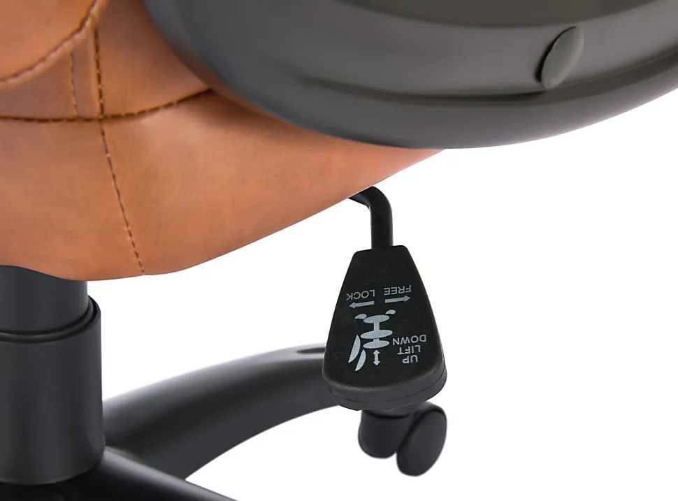 Serta® Comfort Big & Tall Ergonomic Bonded Leather High-Back Executive Office Chair, Cognac