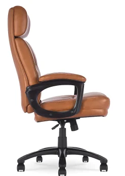 Serta® Comfort Big & Tall Ergonomic Bonded Leather High-Back Executive Office Chair, Cognac