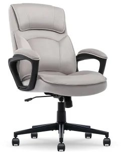 Serta® Comfort Classic Ergonomic Fabric High-Back Executive Office Chair, Taupe