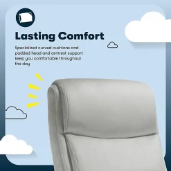 Serta® Comfort Ergo Ergonomic Velvet High-Back Executive Office Chair, Gray/Black