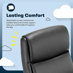 Serta® Comfort Ergo Ergonomic Bonded Leather Mid-Back Executive Office Chair, Black