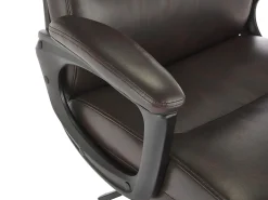 Serta Comfort Ergonomic Bonded Leather Mid-Back Executive Office Chair, Brown