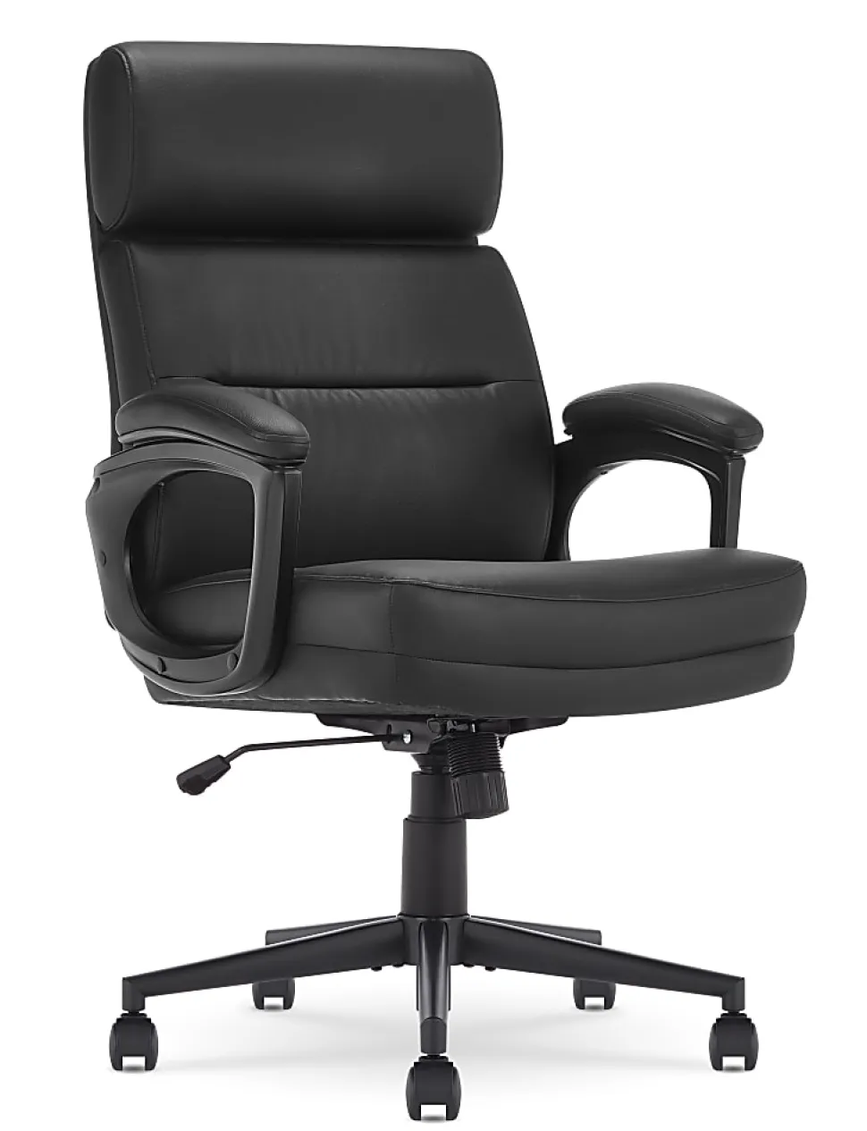Serta Comfort Series Ergonomic Bonded Leather Mid-Back Executive Office Chair, Black