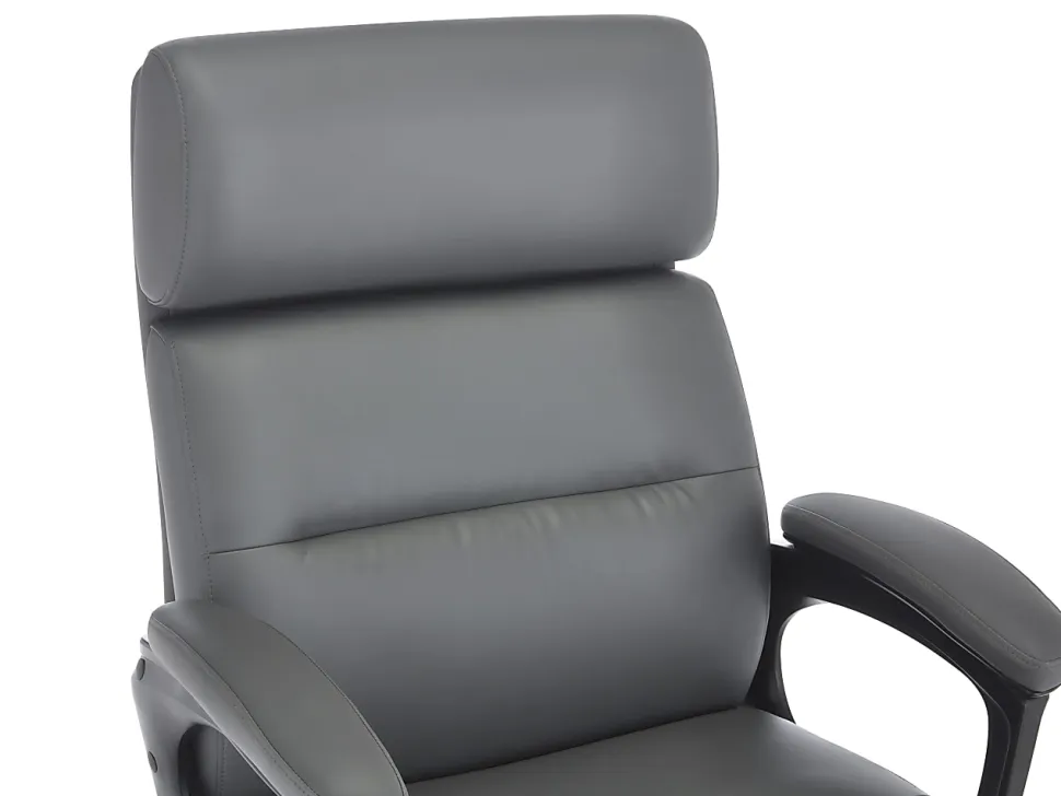 Serta Comfort Series Ergonomic Bonded Leather Mid-Back Executive Office Chair, Gray