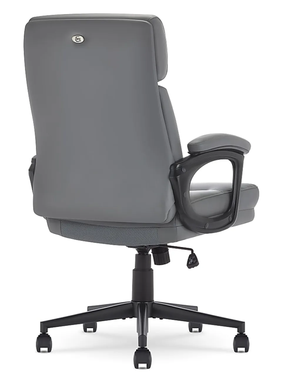 Serta Comfort Series Ergonomic Bonded Leather Mid-Back Executive Office Chair, Gray