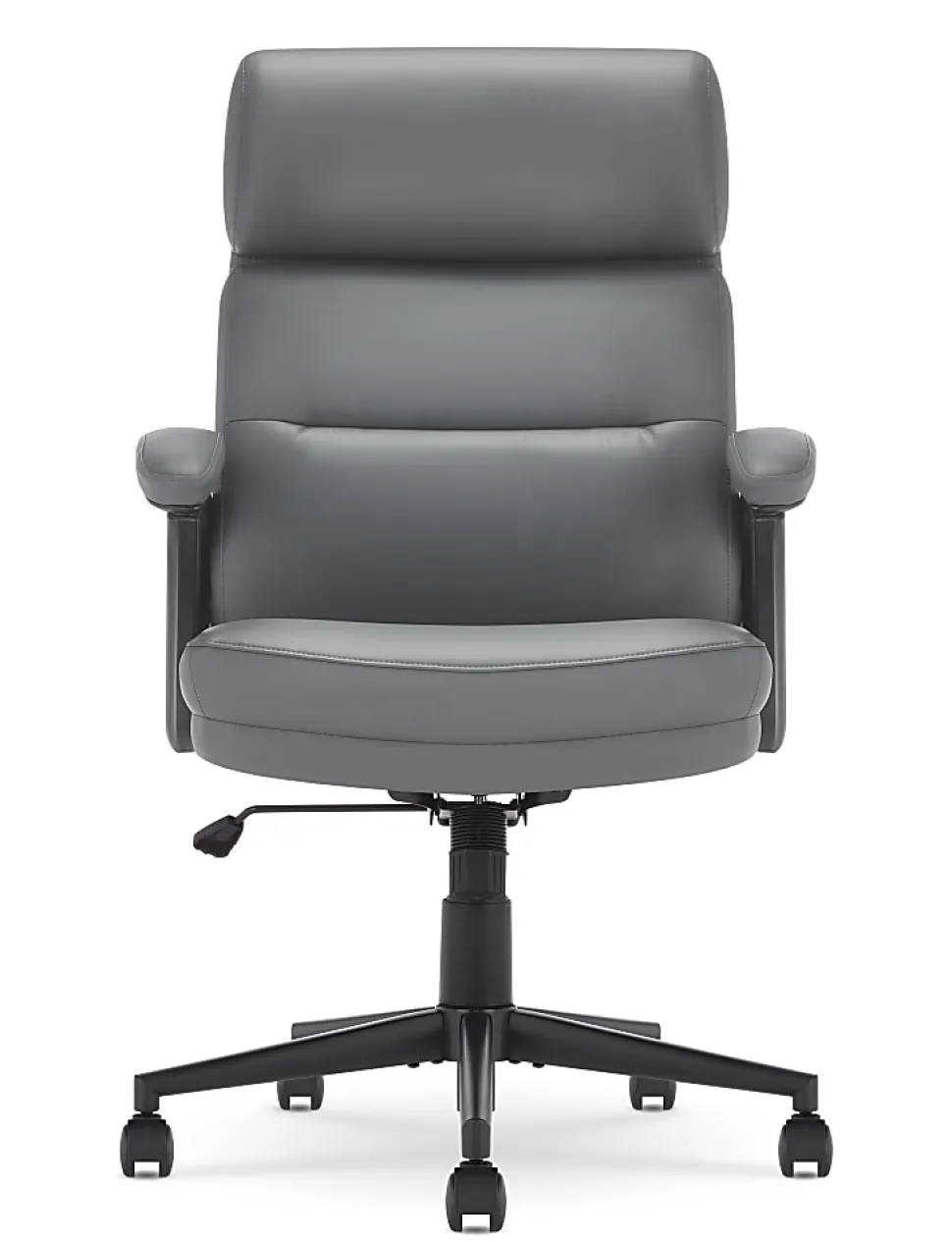 Serta Comfort Series Ergonomic Bonded Leather Mid-Back Executive Office Chair, Gray