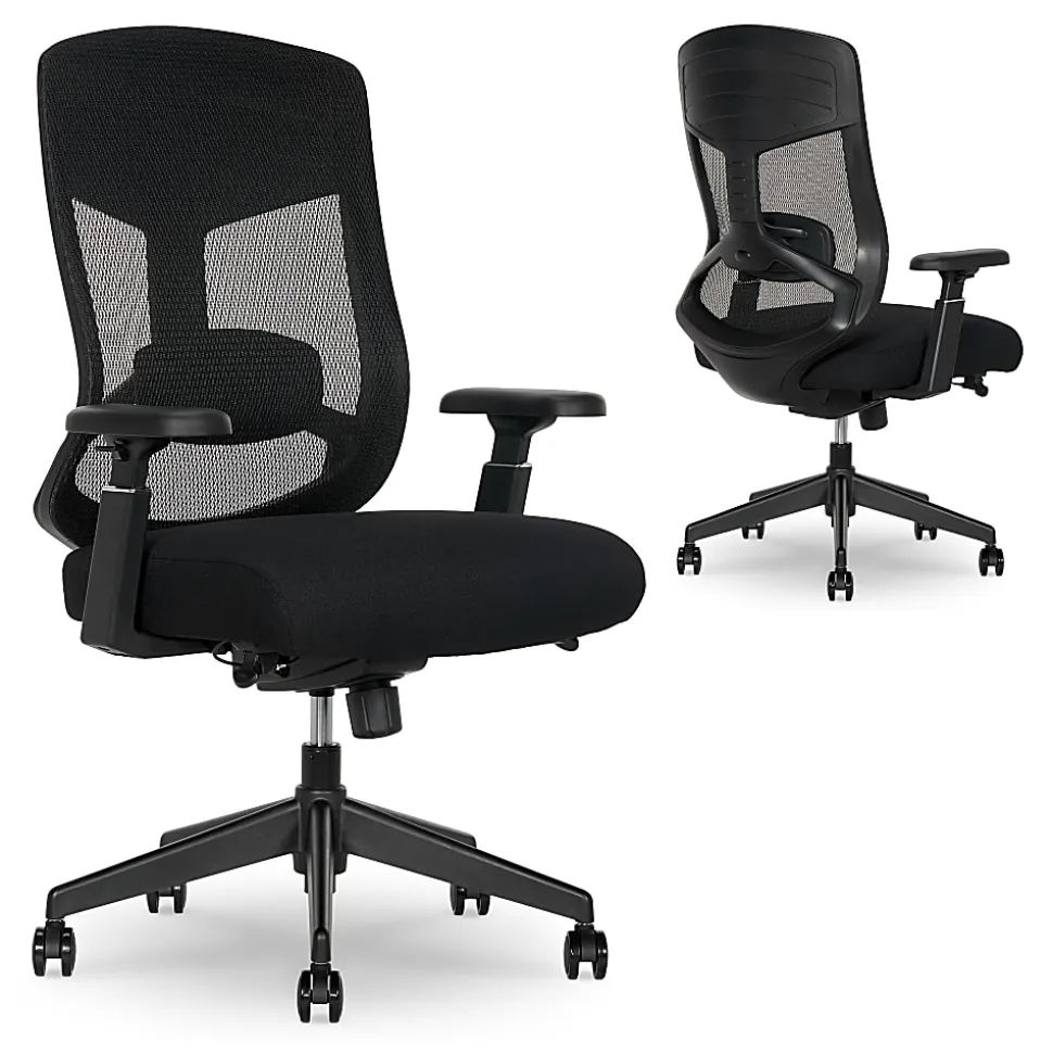 Serta Commercial Eco-2000 Big & Tall Ergonomic Mesh High-Back Executive Office Chair, Black