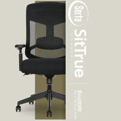 Serta Commercial Eco-2000 Big & Tall Ergonomic Mesh High-Back Executive Office Chair, Black