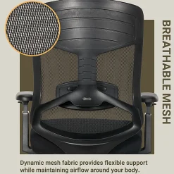 Serta Commercial Eco-2000 Big & Tall Ergonomic Mesh High-Back Executive Office Chair, Black