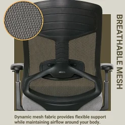 Serta Commercial Eco-2000 Big & Tall Ergonomic Mesh High-Back Executive Office Chair, Gray