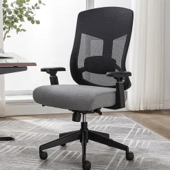 Serta Commercial Eco-2000 Big & Tall Ergonomic Mesh High-Back Executive Office Chair, Gray
