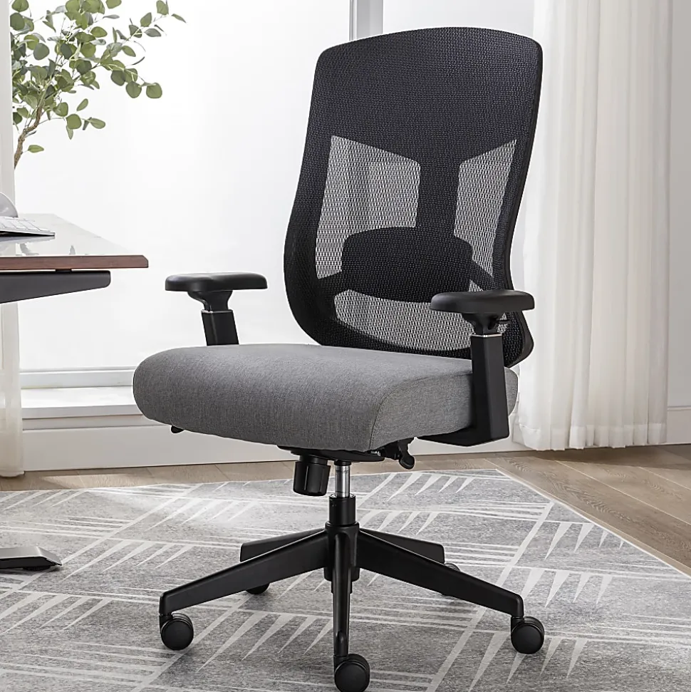 Serta Commercial Eco-2000 Big & Tall Ergonomic Mesh High-Back Executive Office Chair, Gray