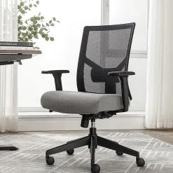 Serta Commercial Eco-2000 Ergonomic Mesh Mid-Back Task Chair, 43% Recycled, Gray