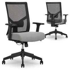 Serta Commercial Eco-2000 Ergonomic Mesh Mid-Back Task Chair, 43% Recycled, Gray