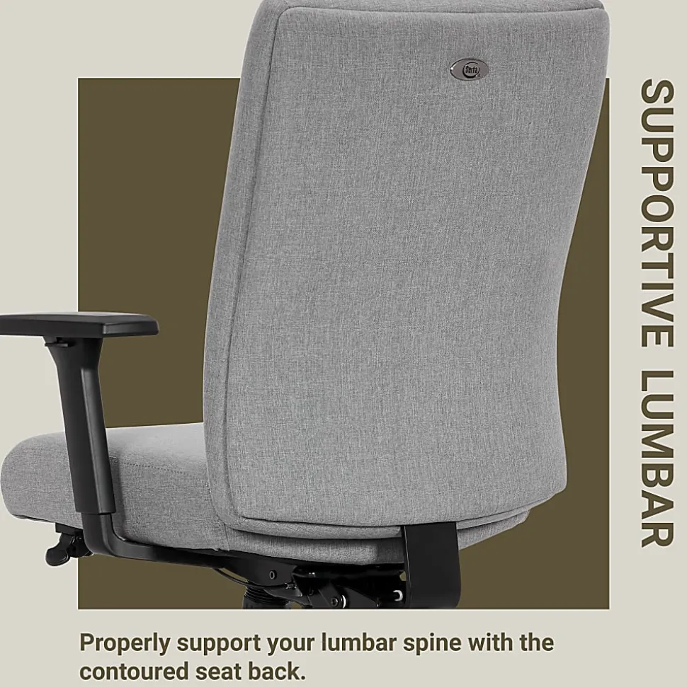 Serta® Commercial Eco-2000 Ergonomic Fabric Mid-Back Task Chair, Gray