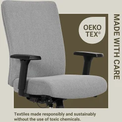 Serta® Commercial Eco-2000 Ergonomic Fabric Mid-Back Task Chair, Gray