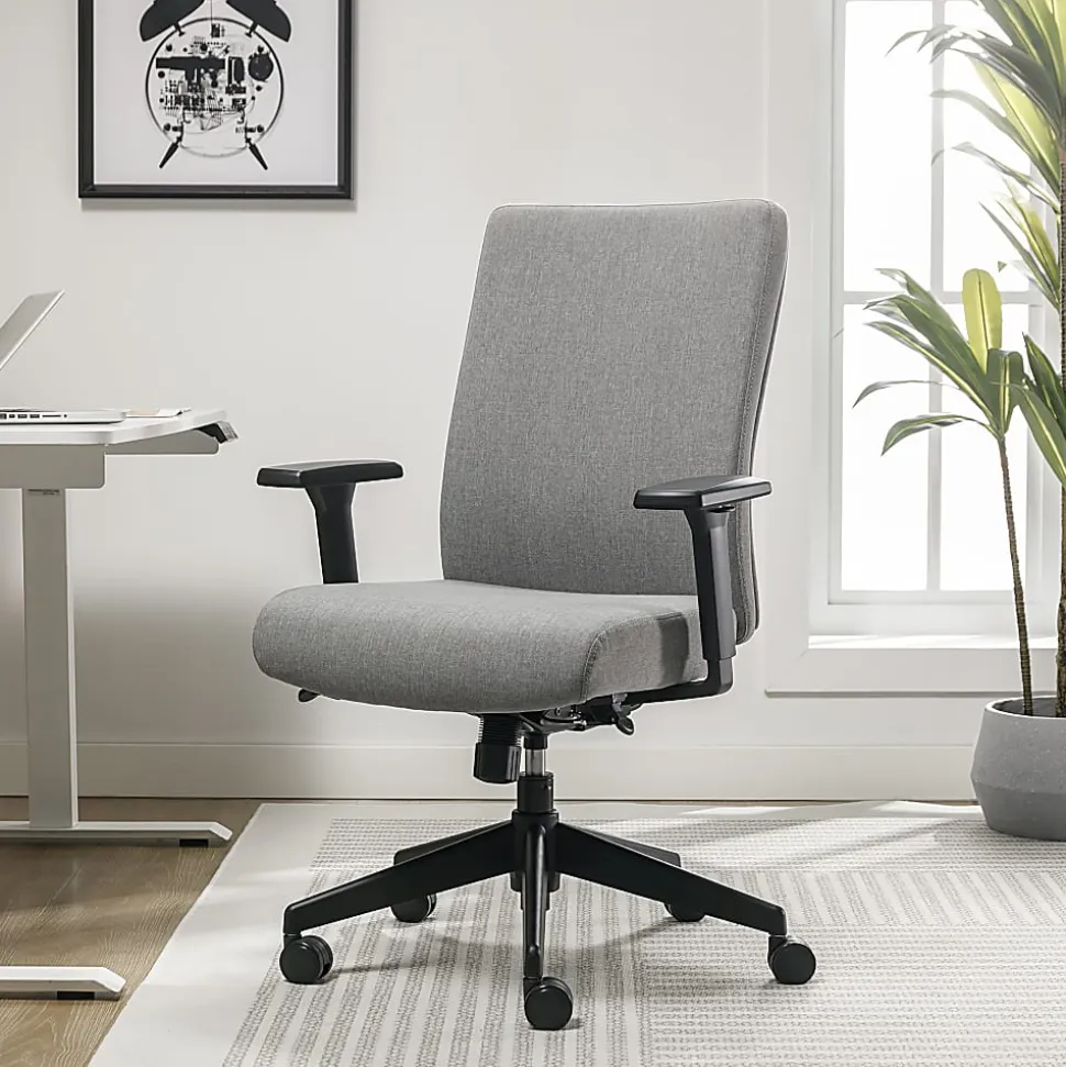 Serta® Commercial Eco-2000 Ergonomic Fabric Mid-Back Task Chair, Gray