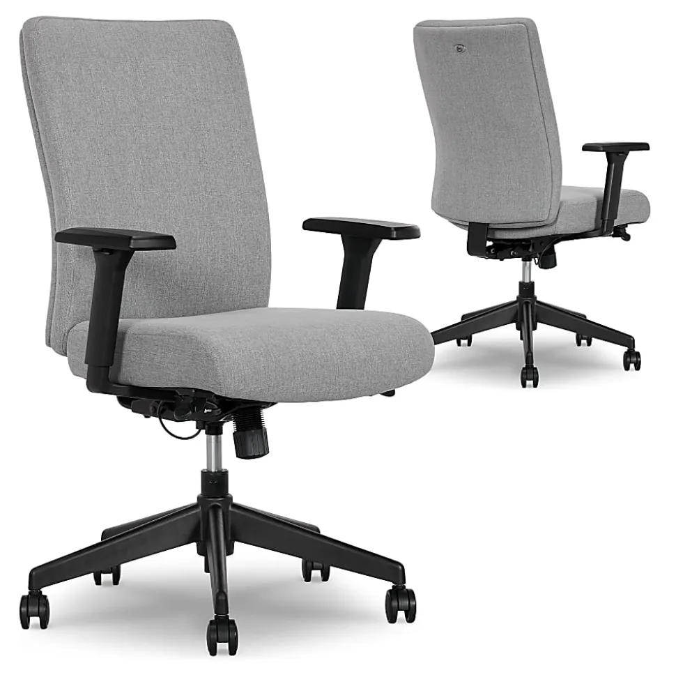 Serta® Commercial Eco-2000 Ergonomic Fabric Mid-Back Task Chair, Gray