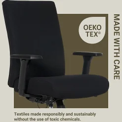 Serta® Commercial Eco-2000 Ergonomic Fabric Mid-Back Task Chair, Black