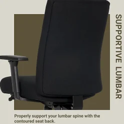 Serta® Commercial Eco-2000 Ergonomic Fabric Mid-Back Task Chair, Black