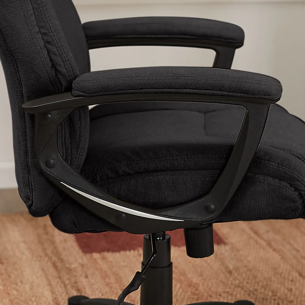 Serta® Connor High-Back Office Chair, Microfiber, Black