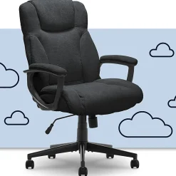 Serta® Connor High-Back Office Chair, Microfiber, Black