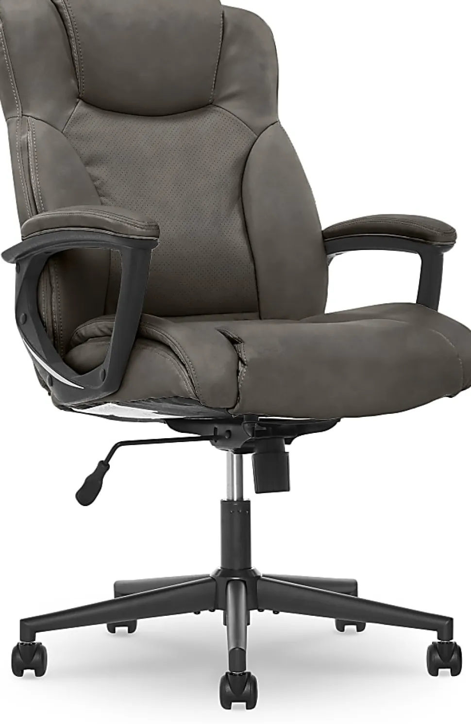 Serta® Connor High-Back Office Chair, Bonded Leather, Gray