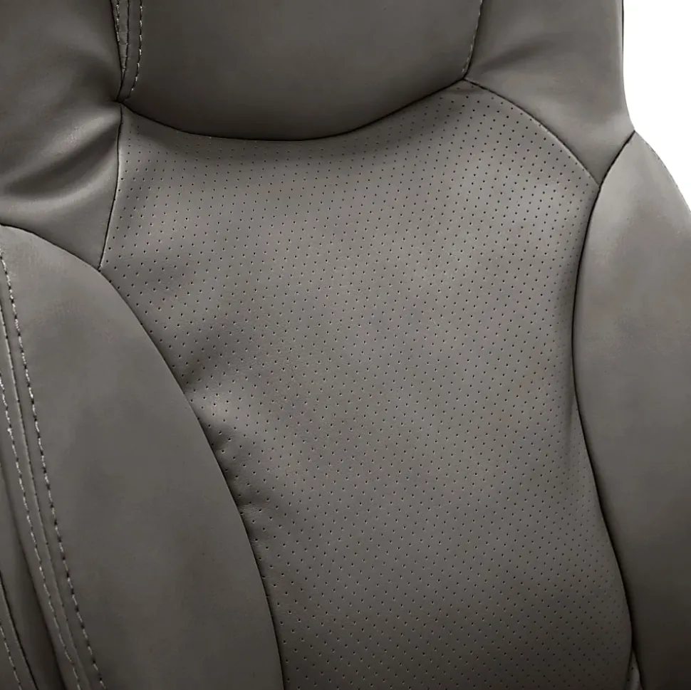 Serta® Connor High-Back Office Chair, Bonded Leather, Gray