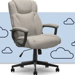 Serta Connor Office Chair, Microfiber, Light Gray