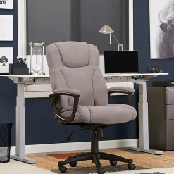 Serta Connor Office Chair, Microfiber, Light Gray
