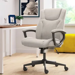 Serta Connor Office Chair, Microfiber, Light Gray