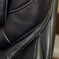 Serta® Conway Big & Tall Bonded Leather High-Back Office Chair, Black/Dark Redwood