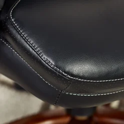 Serta® Conway Big & Tall Bonded Leather High-Back Office Chair, Black/Dark Redwood