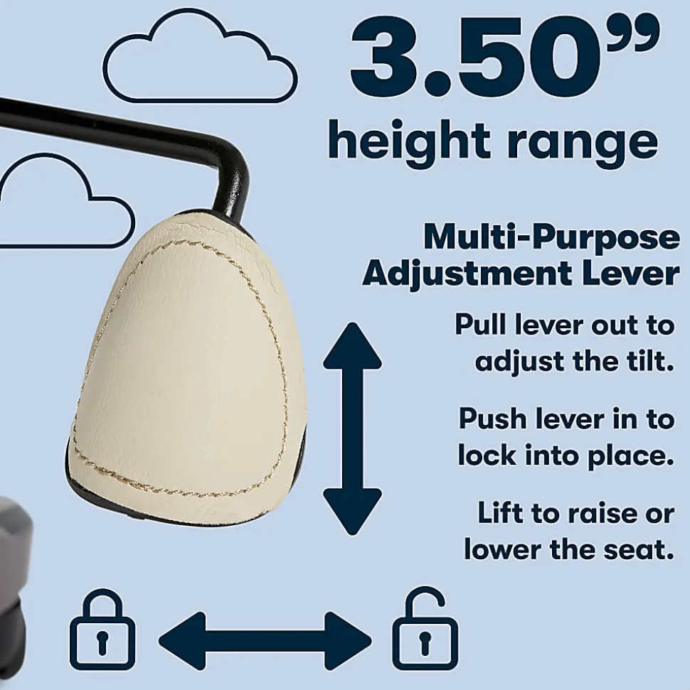 Serta® Conway Big & Tall Bonded Leather High-Back Office Chair, Inspired Ivory/Espresso