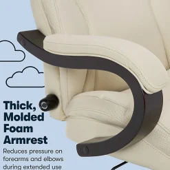 Serta® Conway Big & Tall Bonded Leather High-Back Office Chair, Inspired Ivory/Espresso