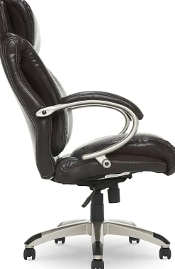 Serta Dayton Big and Tall Executive Office Chair with AIR Technology, Roasted Chestnut/Silver