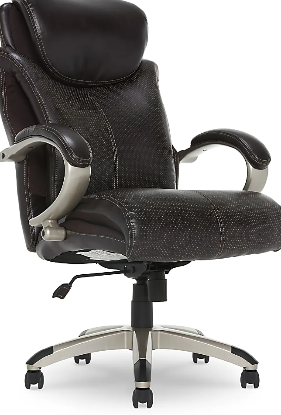 Serta Dayton Big and Tall Executive Office Chair with AIR Technology, Roasted Chestnut/Silver