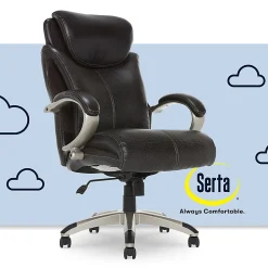 Serta Dayton Big and Tall Executive Office Chair with AIR Technology, Roasted Chestnut/Silver