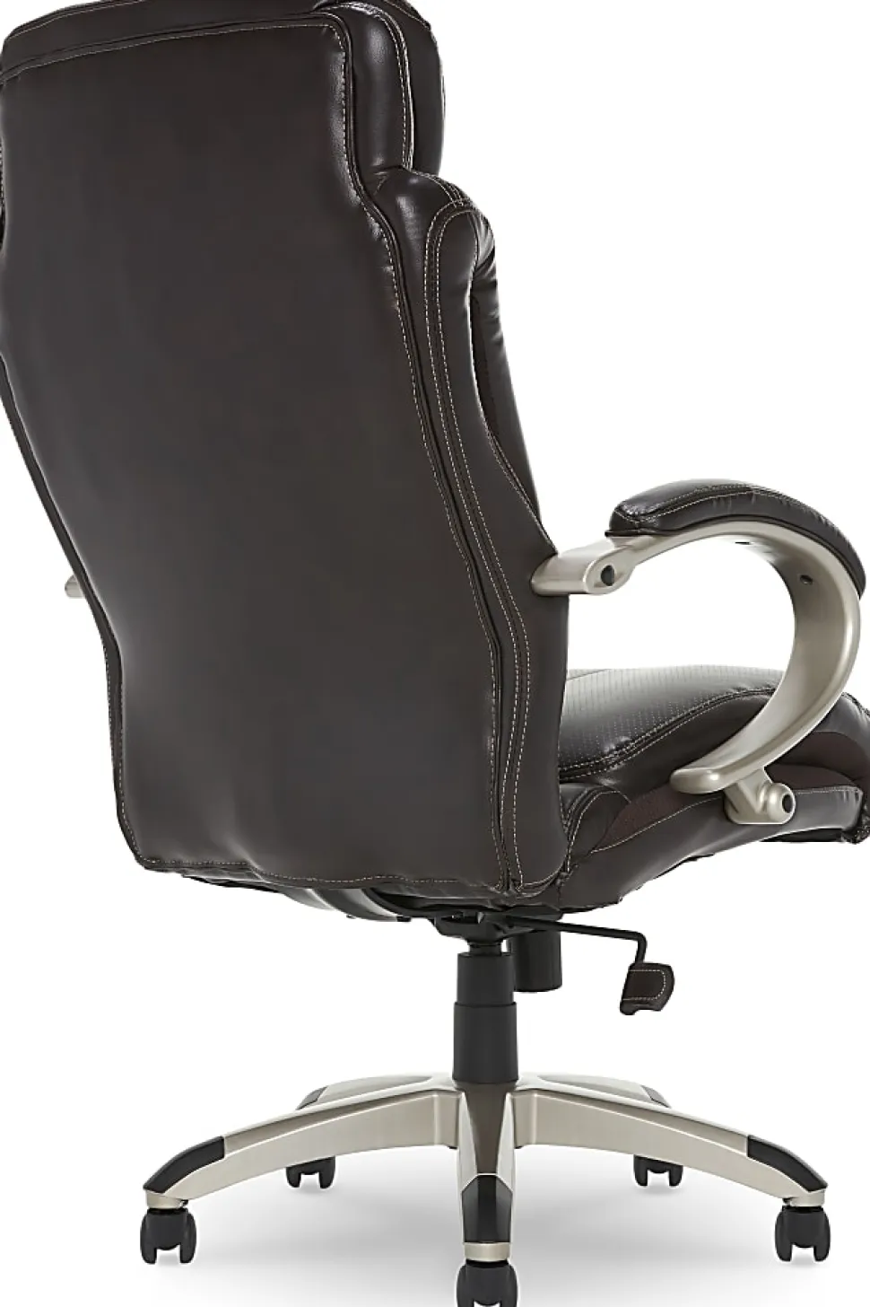 Serta Dayton Big and Tall Executive Office Chair with AIR Technology, Roasted Chestnut/Silver