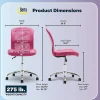 Serta® Essentials Mid-Back Computer Chair, Teamwork Pink/Chrome