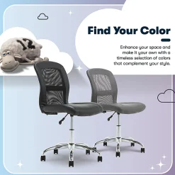 Serta® Essentials Mid-Back Computer Chair, Ingenuity Black/Chrome